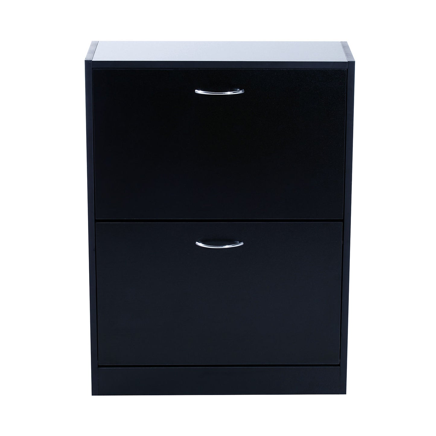 HOMCOM Shoe Cabinet, 60Lx24Dx80H cm-Black/White