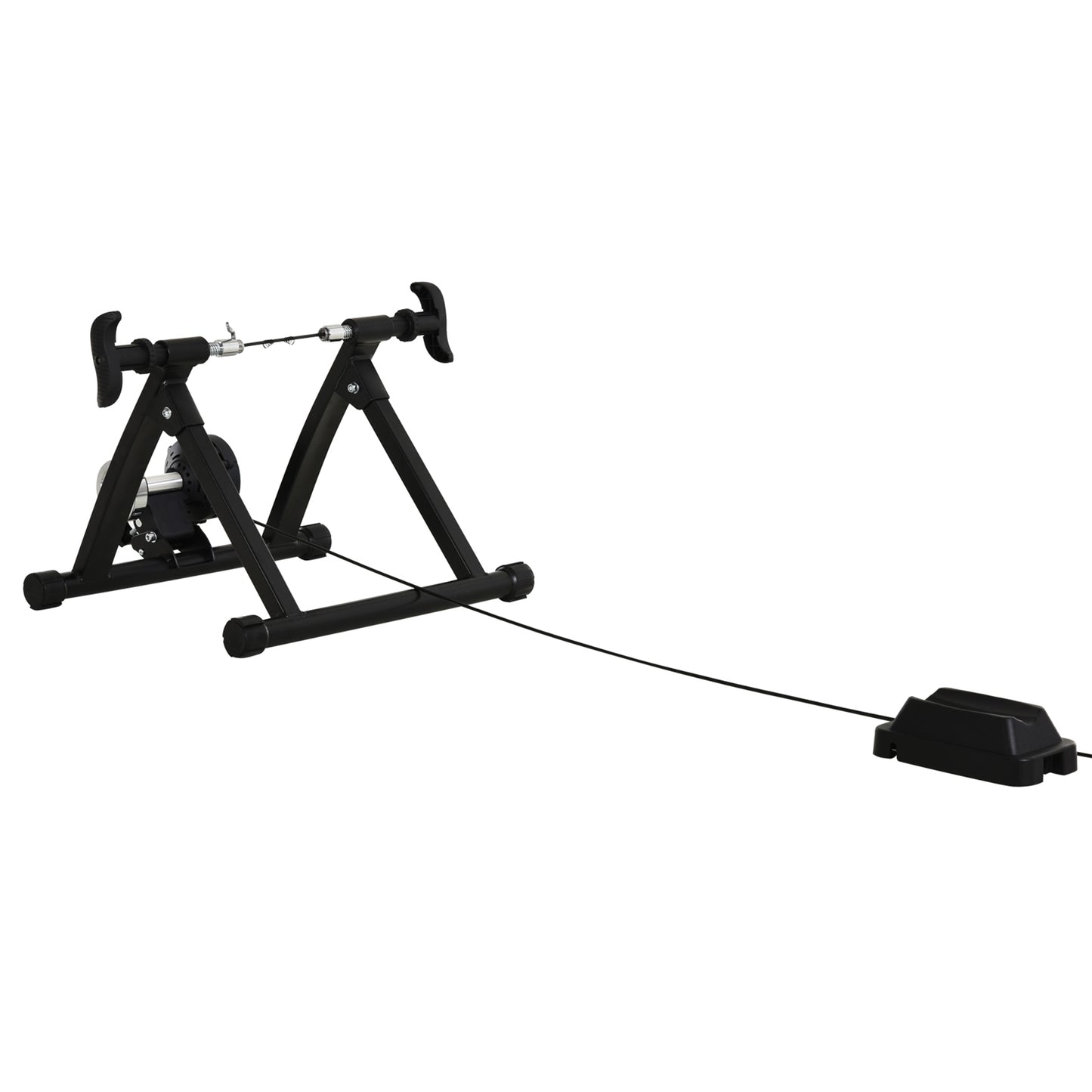 HOMCOM Magnetic Indoor Speed Bike Kinetic Trainer w/ 5 Level Resistance, Black