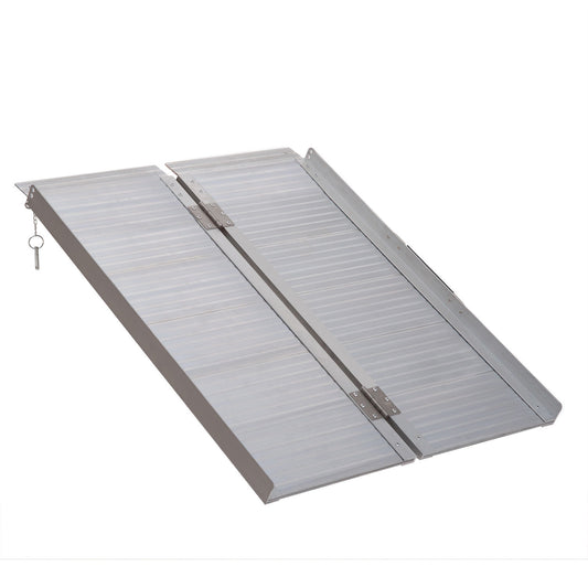 HOMCOM Folding Aluminum Ramp Wheelchairs/Scooters/Pet Mobility Ramp W/Handle 38.5"