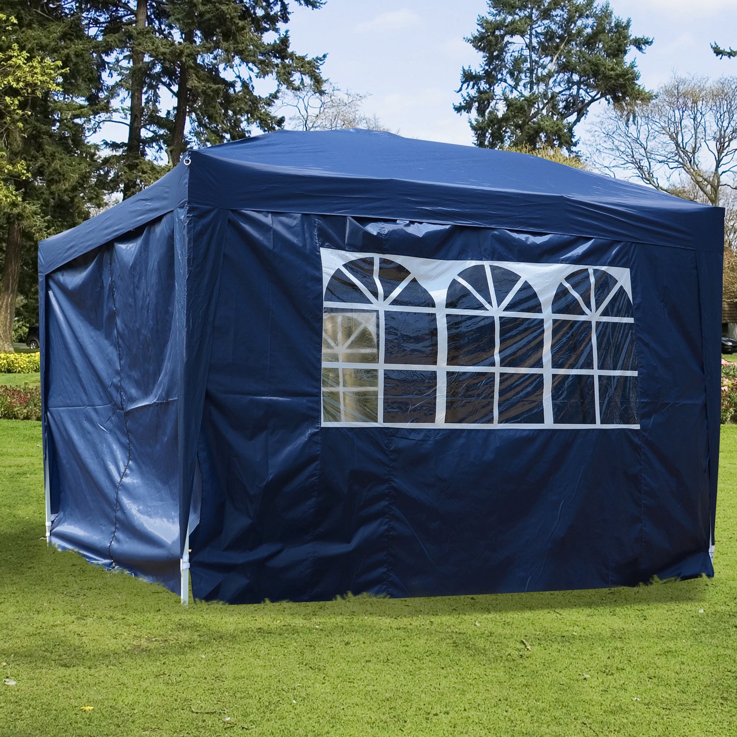 Outsunny Pop-Up Gazebo Marquee, 3x3 m-Blue