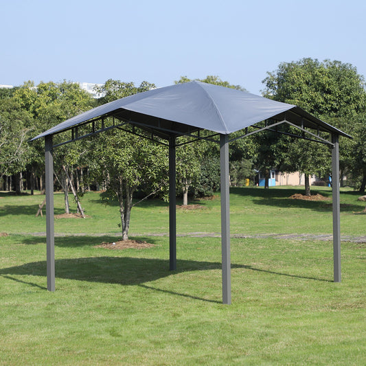 Outsunny 3x3m Patio Gazebo Tent, Steel Frame-Grey