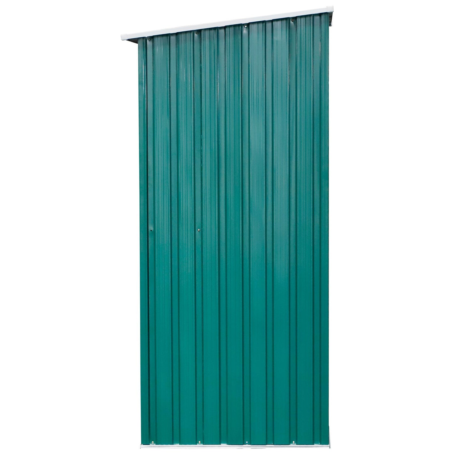 Outsunny 2.1 x 4.8ft Corrugated Steel Single Door Garden Shed - Green