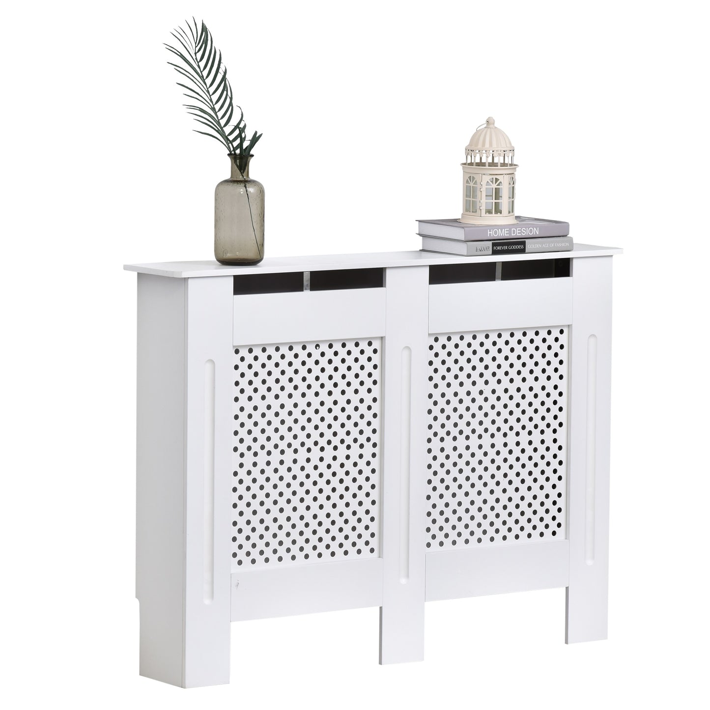 HOMCOM 111.5L X 19W X 82H cm MDF Radiator Cover-White