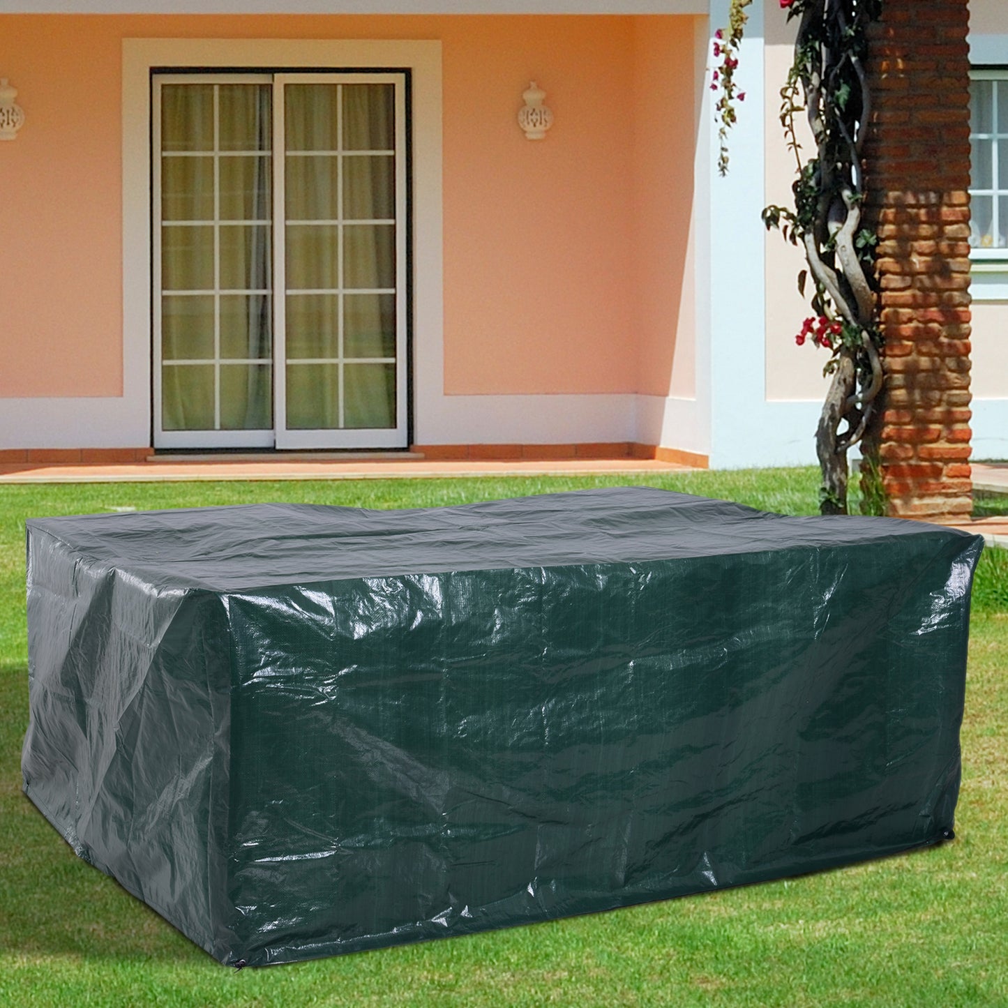 Outsunny Furniture Cover, 235Lx190Wx90H cm, PE-Dark Green