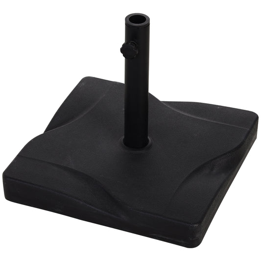 Outsunny Cement Outdoor Garden Square Parasol Base Black