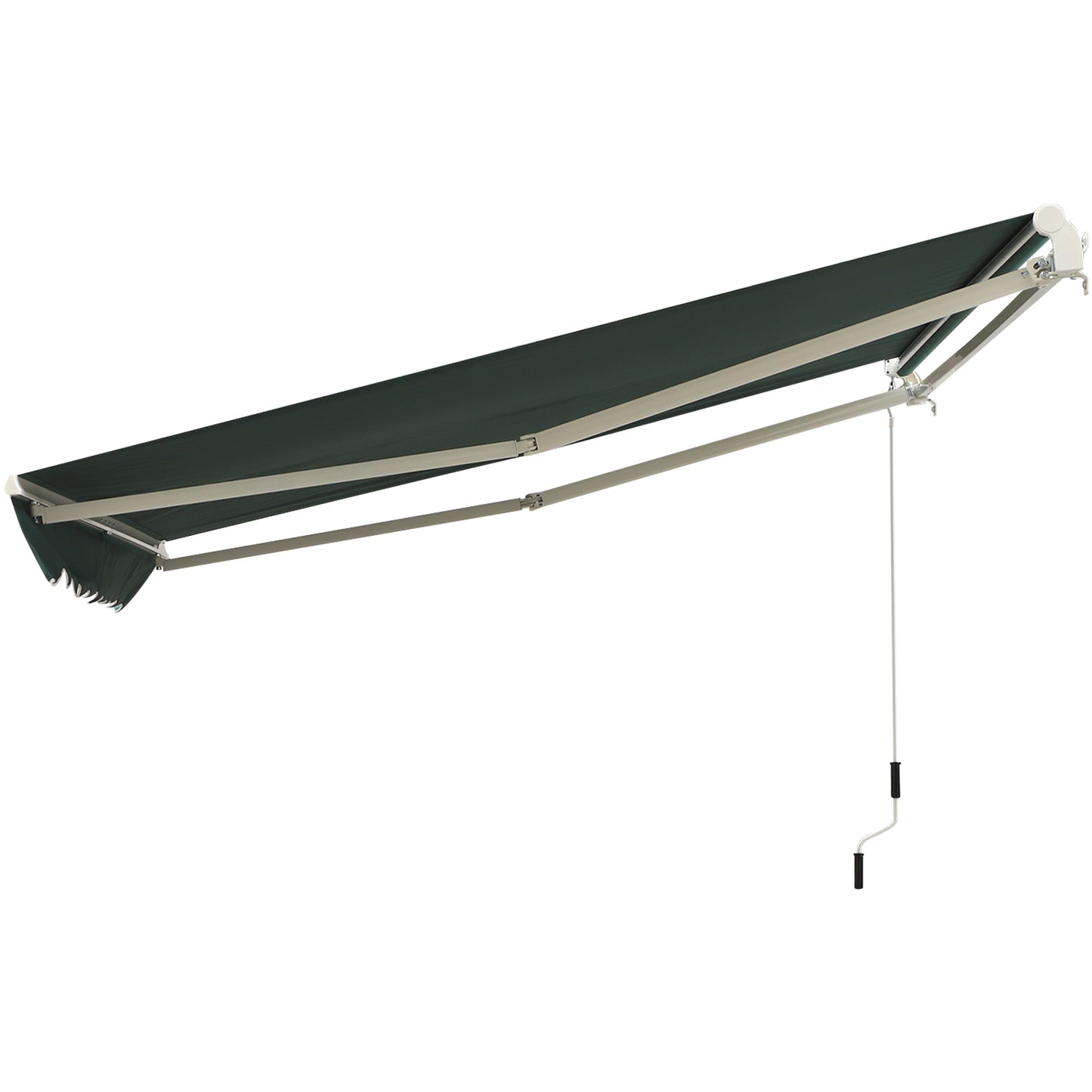 Outsunny Manual Retractable Awning, 3x2.5 m-Dark Green