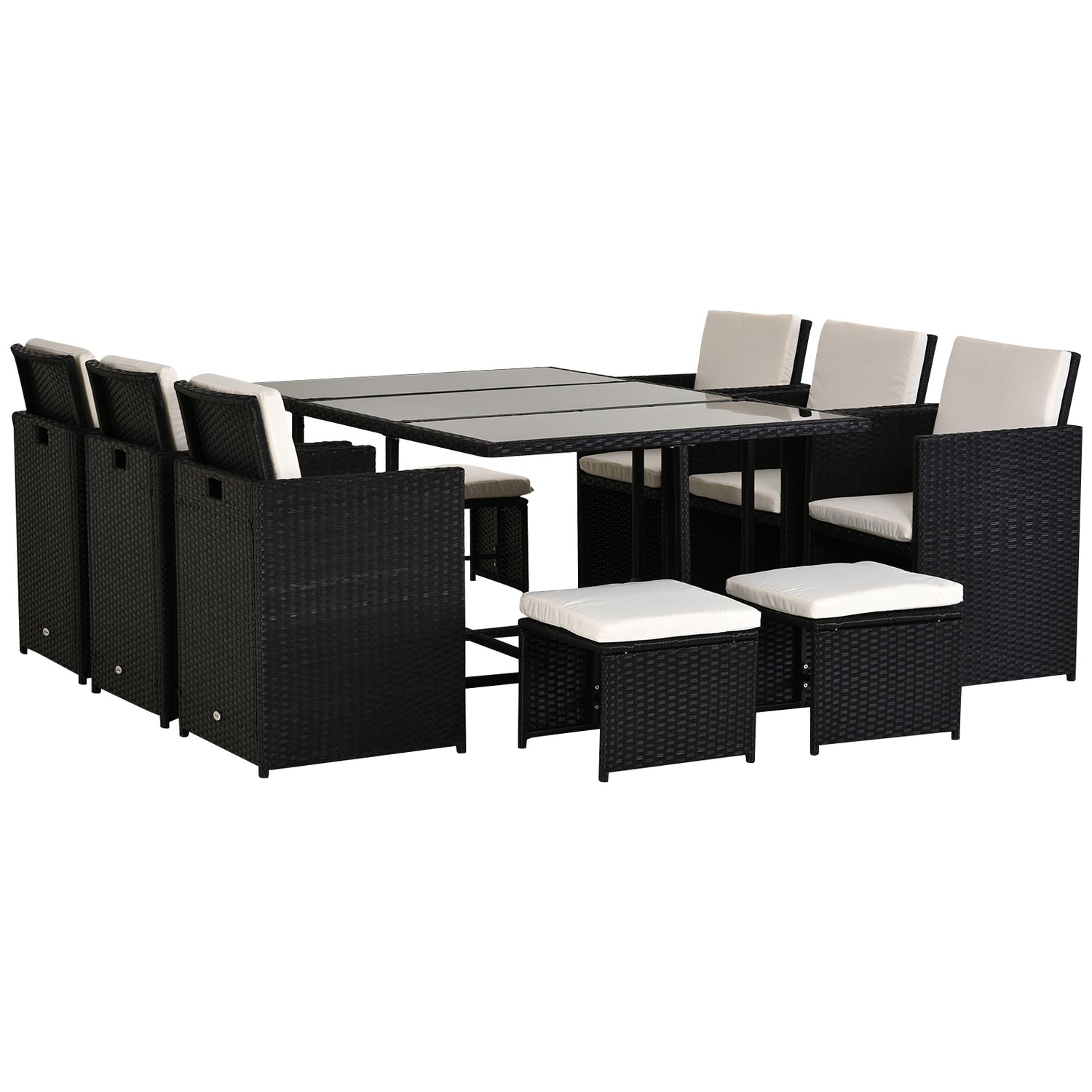 Outsunny rattan deals cube set