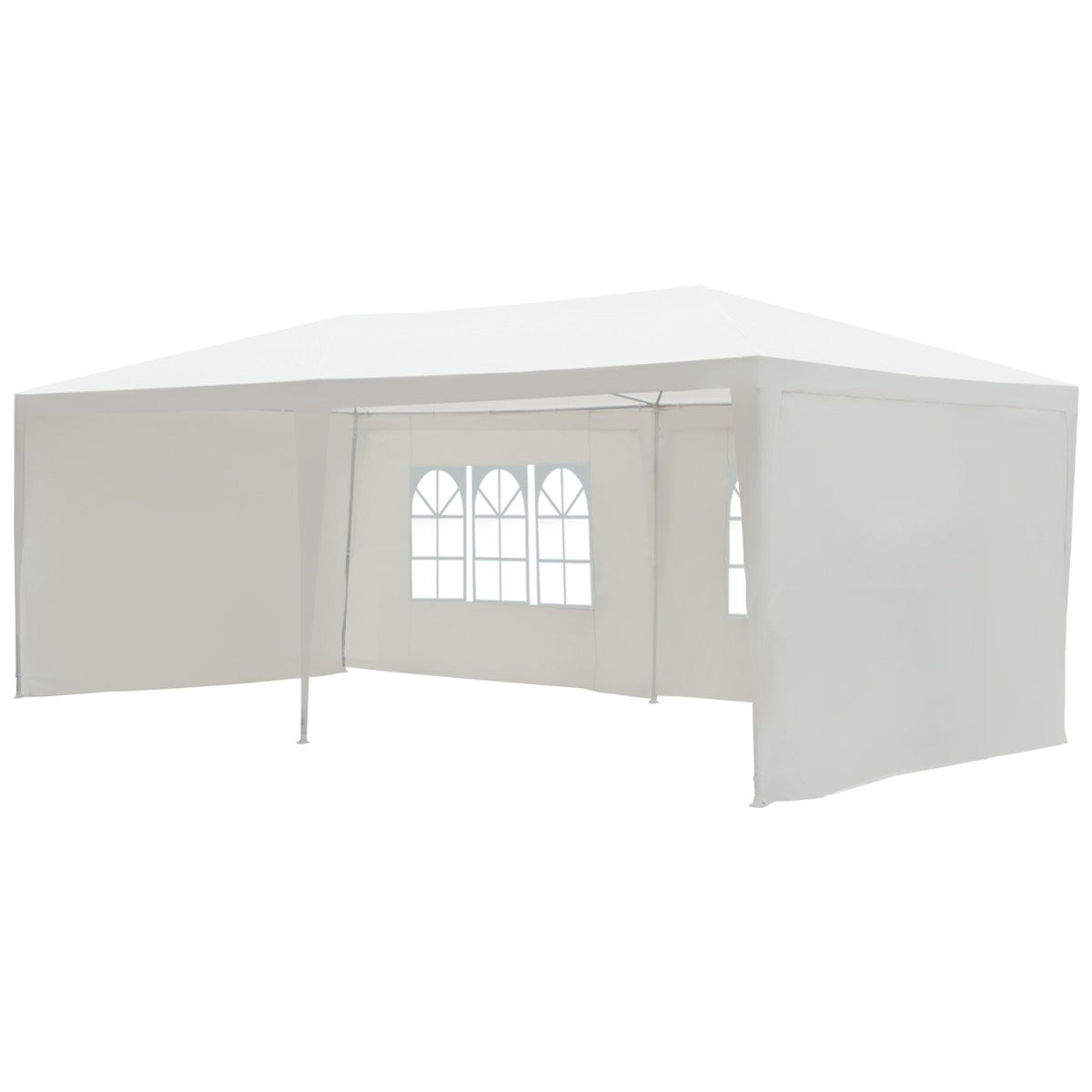 Outsunny Gazebo Canopy Camping/Party/Wedding Tent with PE Cloth 6x3 m-White