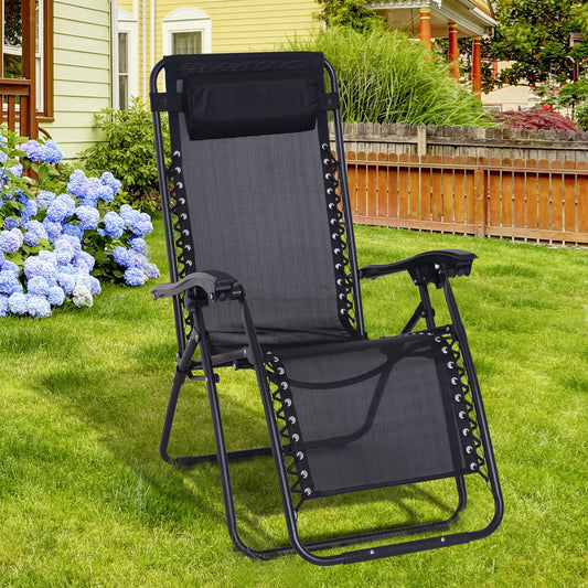 Outsunny Zero Gravity Chair-Black