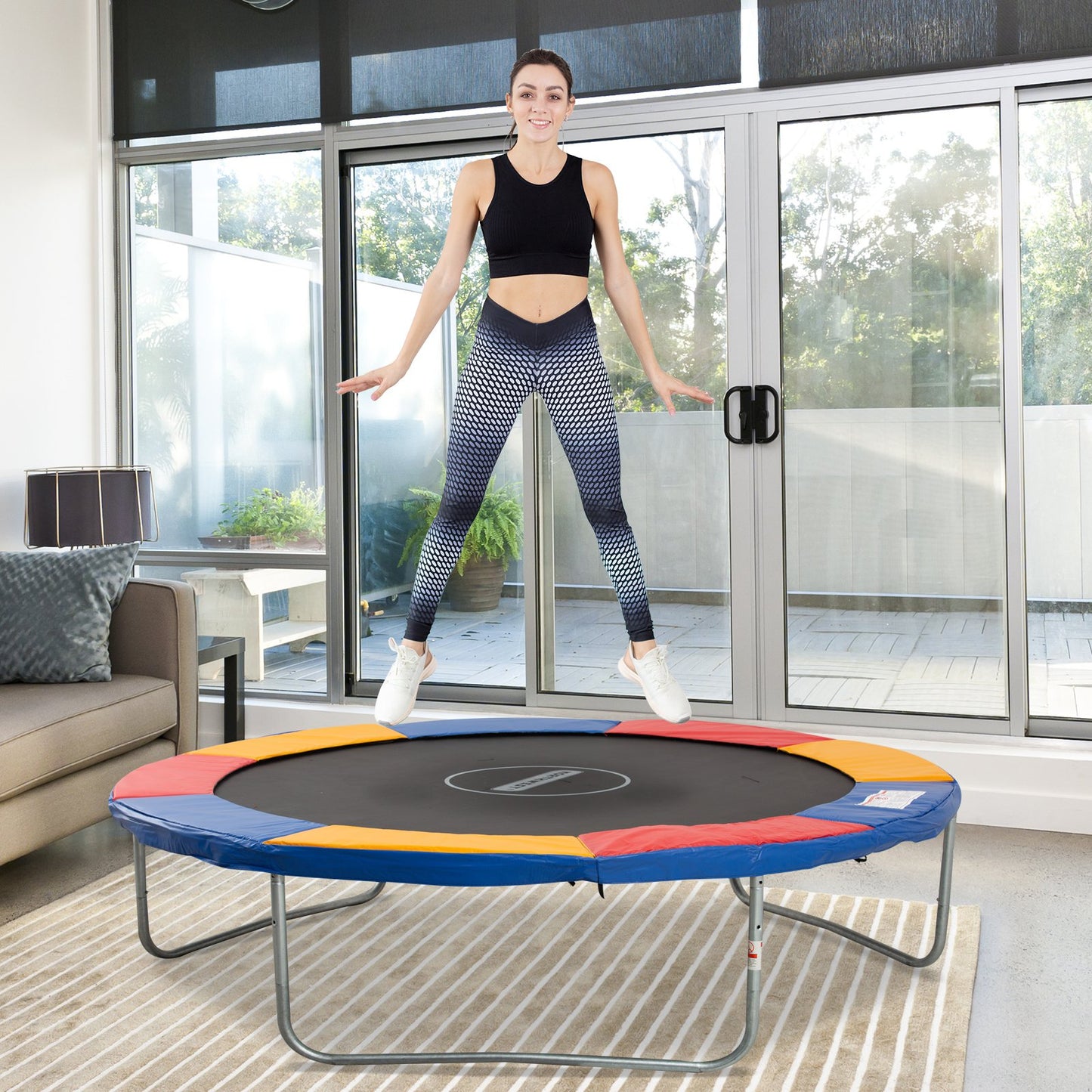 HOMCOM 10ft Trampoline Safety Pad-Multicolour