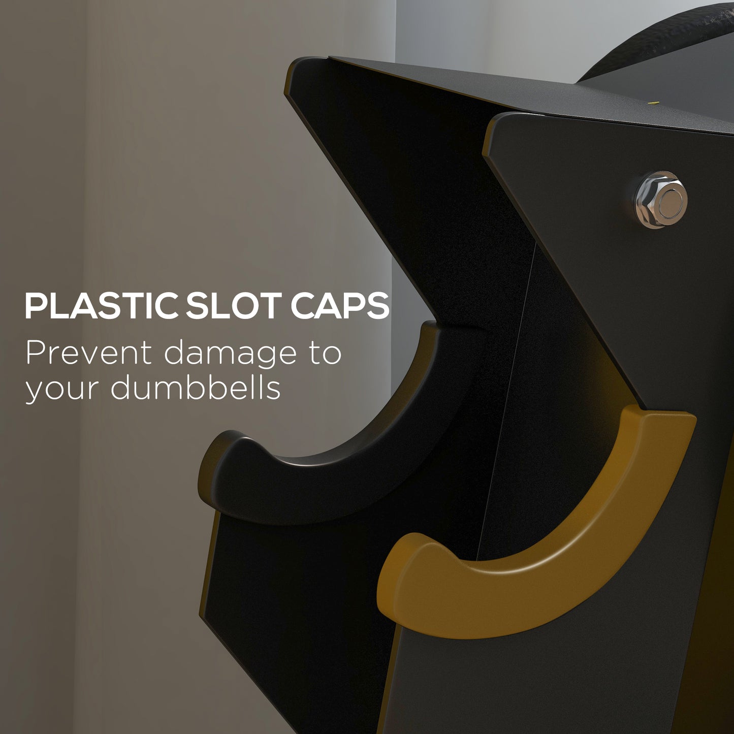 SPORTNOW FiveTier Dumbbell Storage Rack for Home Gym Exercise Black