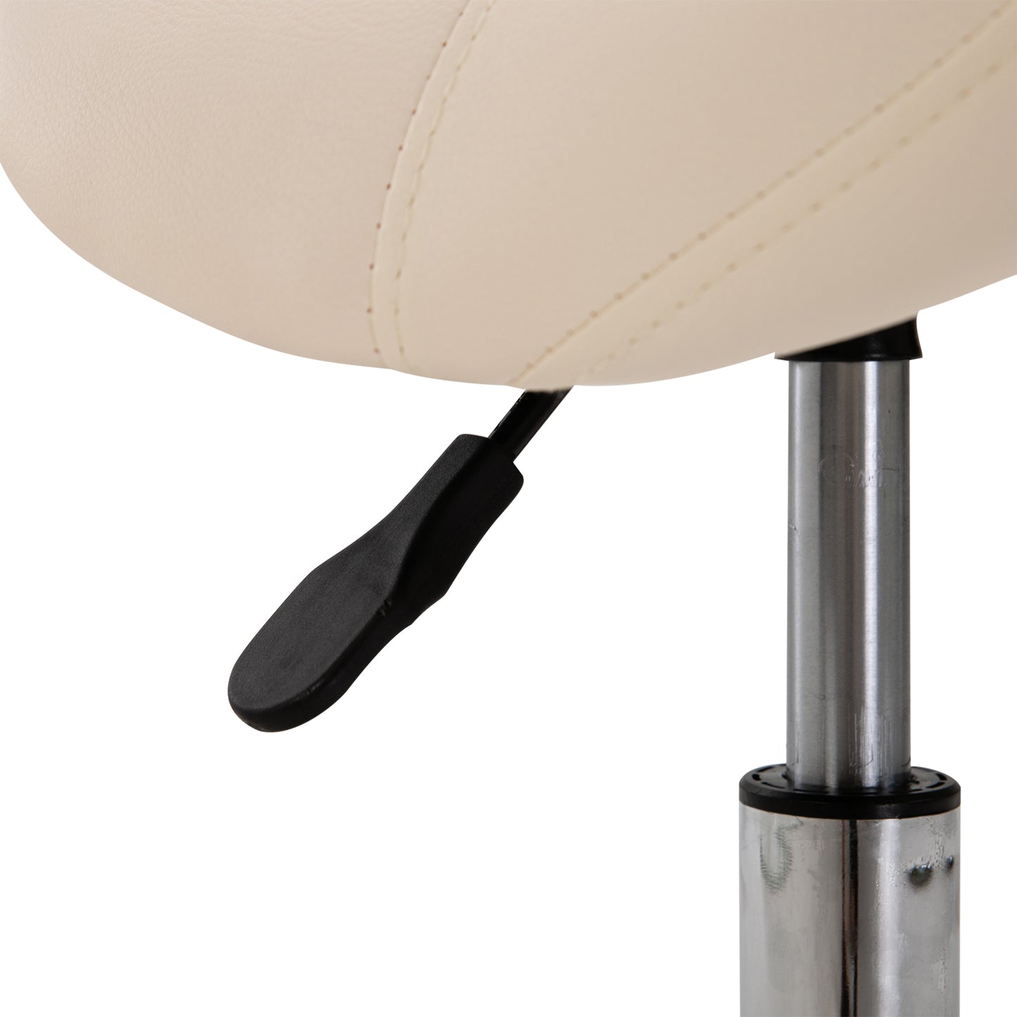 HOMCOM Faux Leather Height Adjustable Cosmetic Salon Chair Saddle Stool Beige