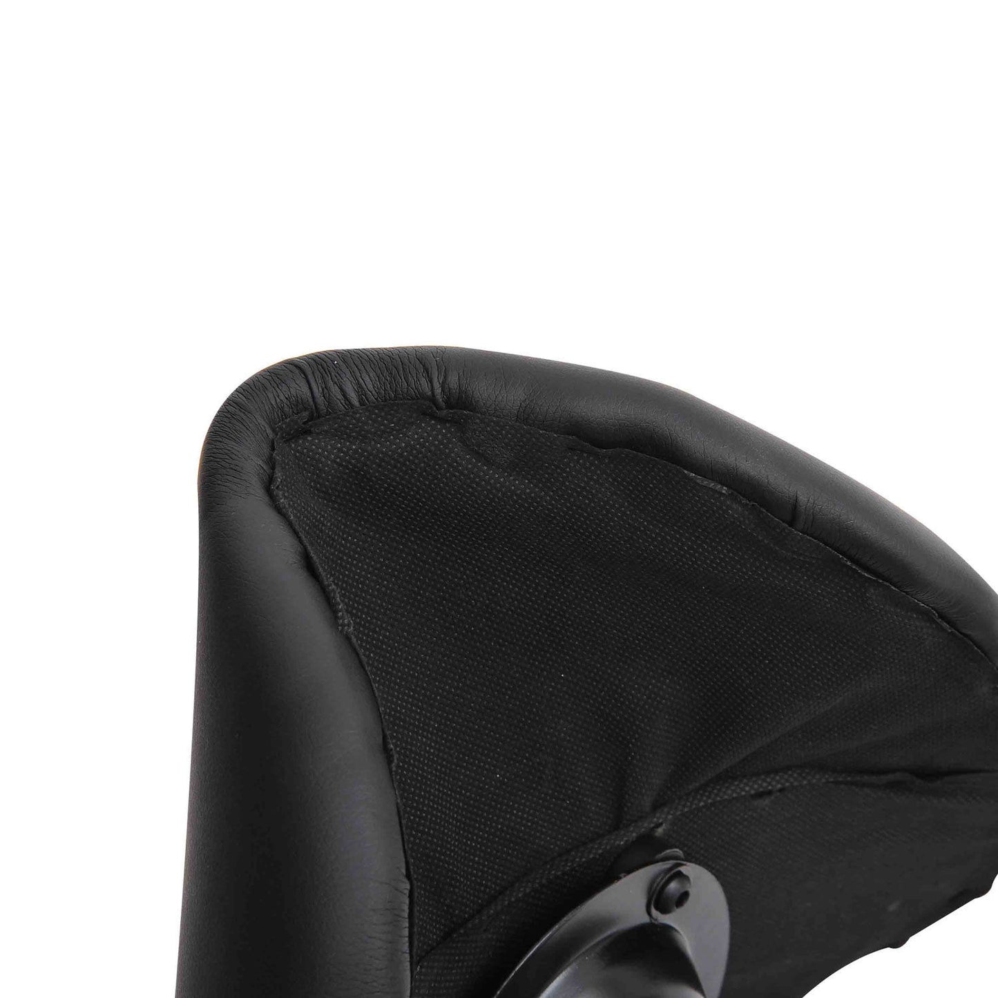 HOMCOM PU Leather Height Adjustable Rotating Drawing Work SPA Medical Salon Chair Saddle Stool Black