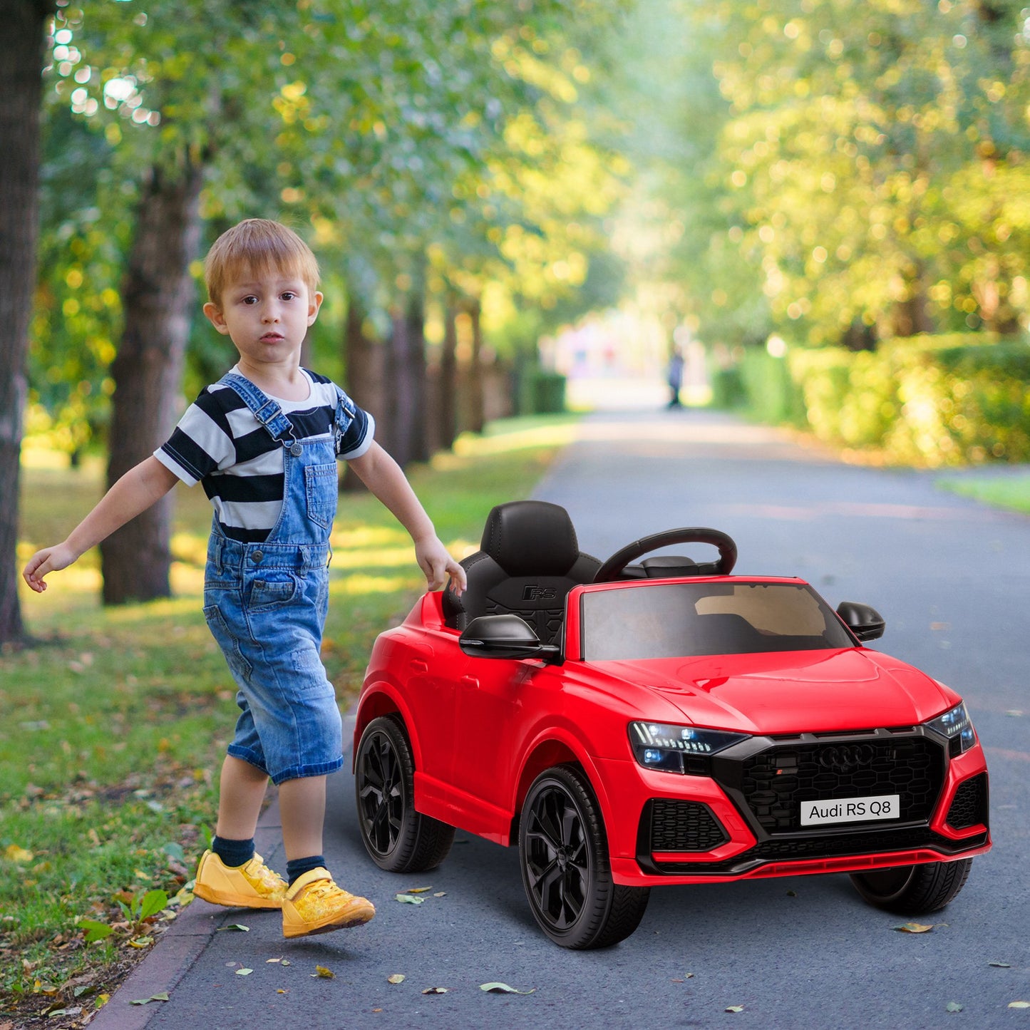 HOMCOM Audi RS Q8 6V Kids Electric Ride On Car Toy w/ Remote USB MP3 Bluetooth Red