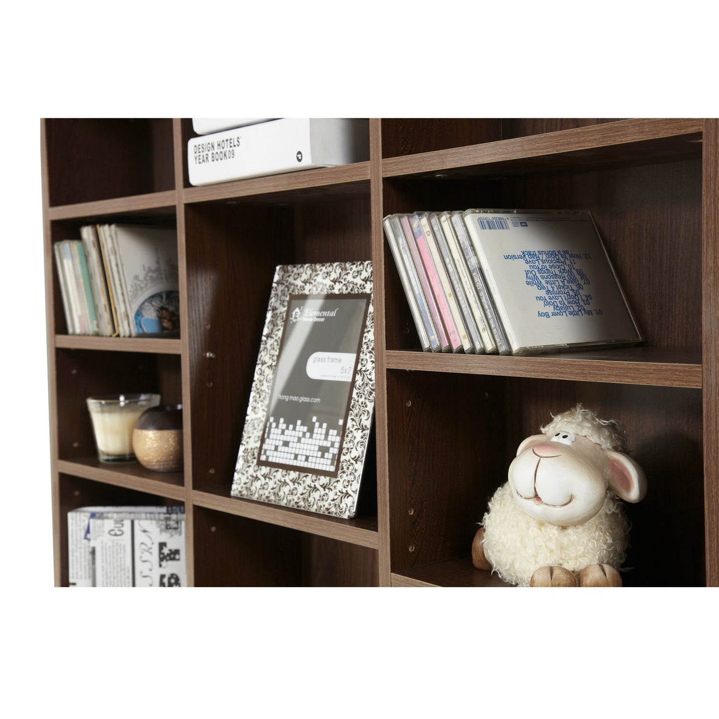 HOMCOM Adjustable Shelving Unit-Brown