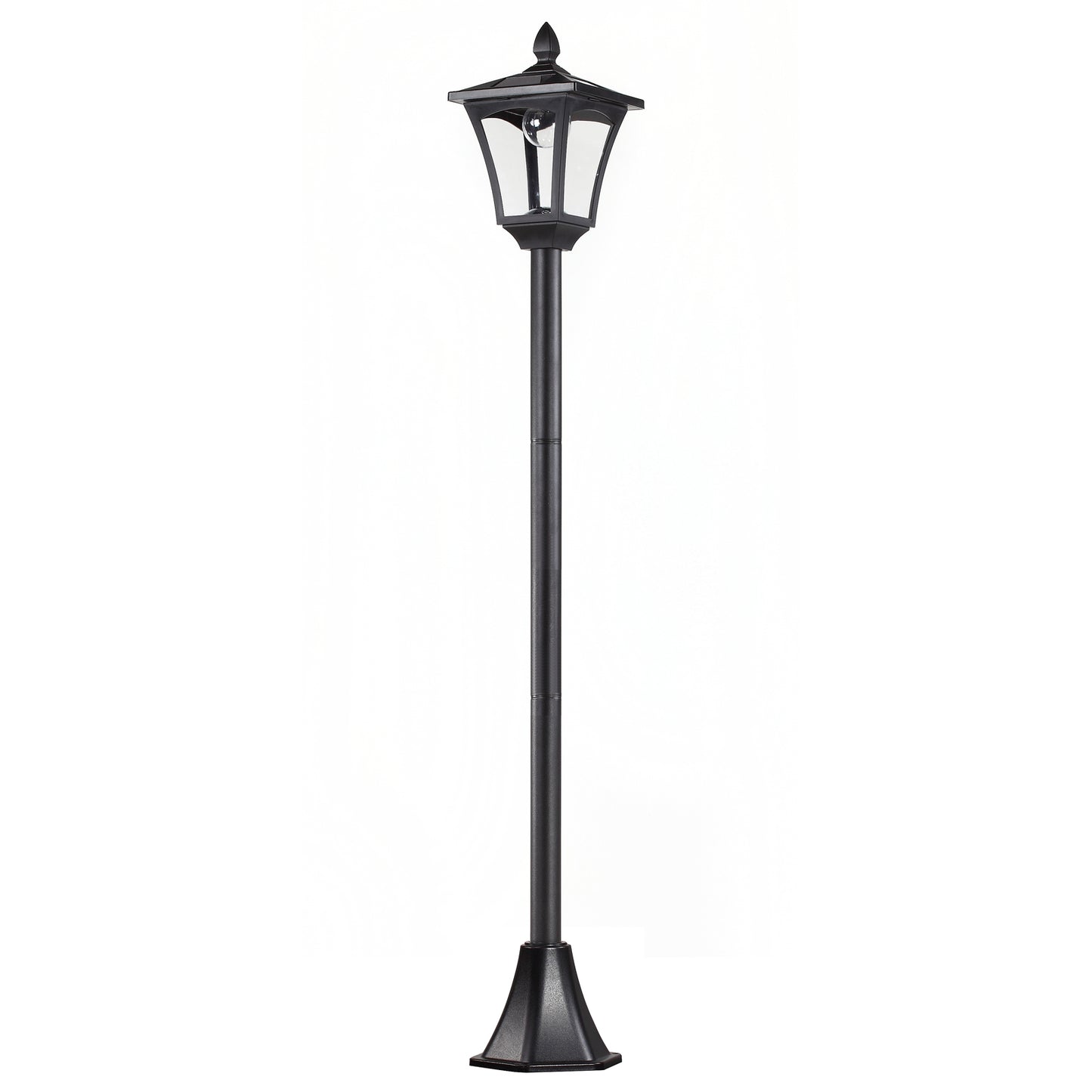 Outsunny Solar Powered Lamp Post, IP44, 18Lx18Wx160H cm-Black