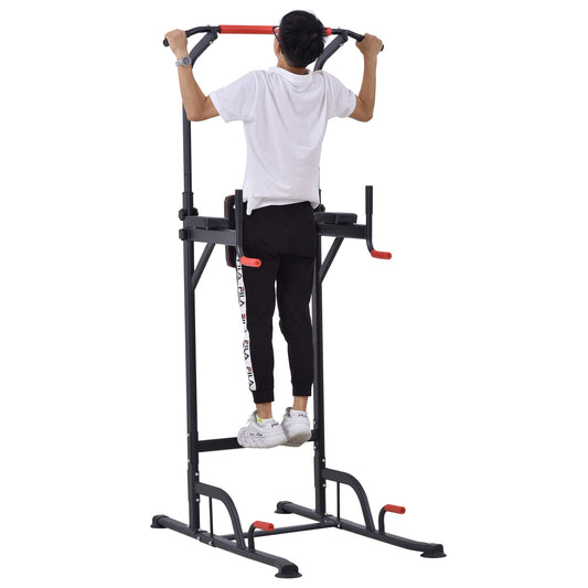 HOMCOM Pull Up Station Power Tower Station Bar Home Gym Workout