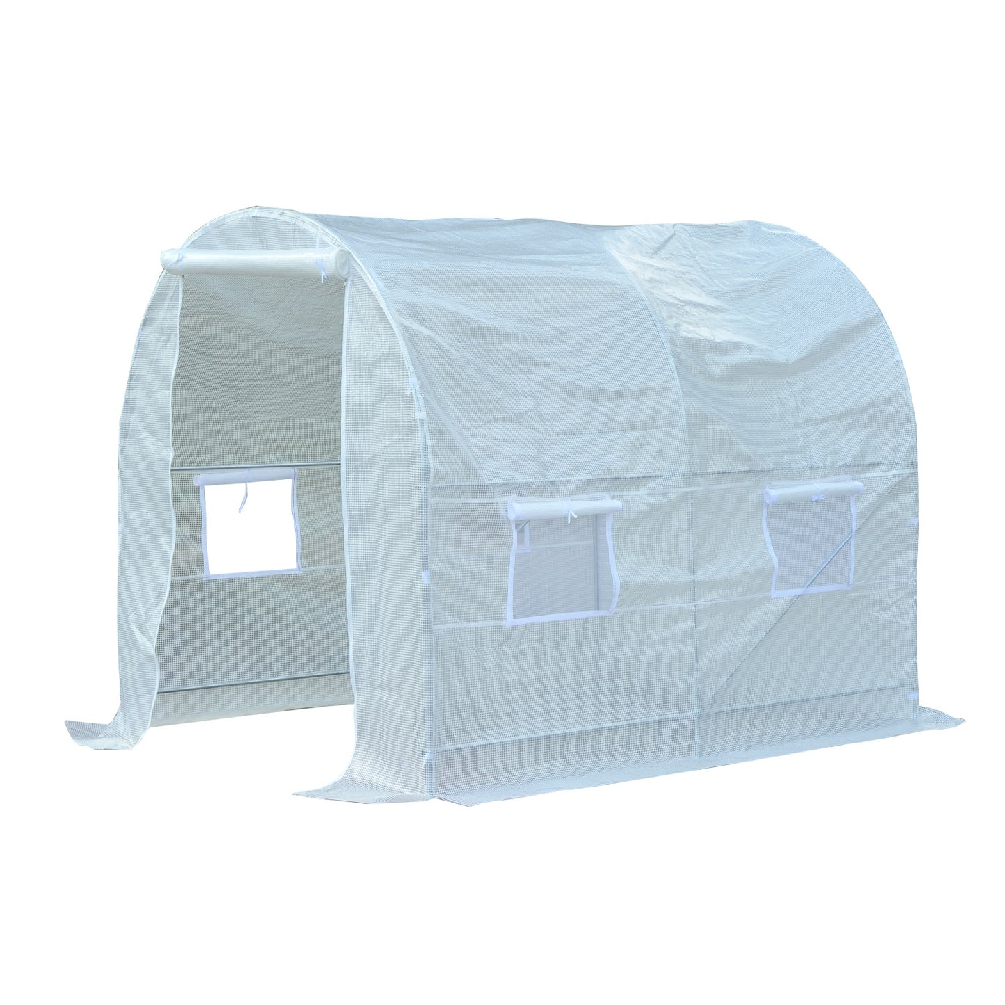 Outsunny 250L x 200W x 200H cm Walk-in Greenhouse-White