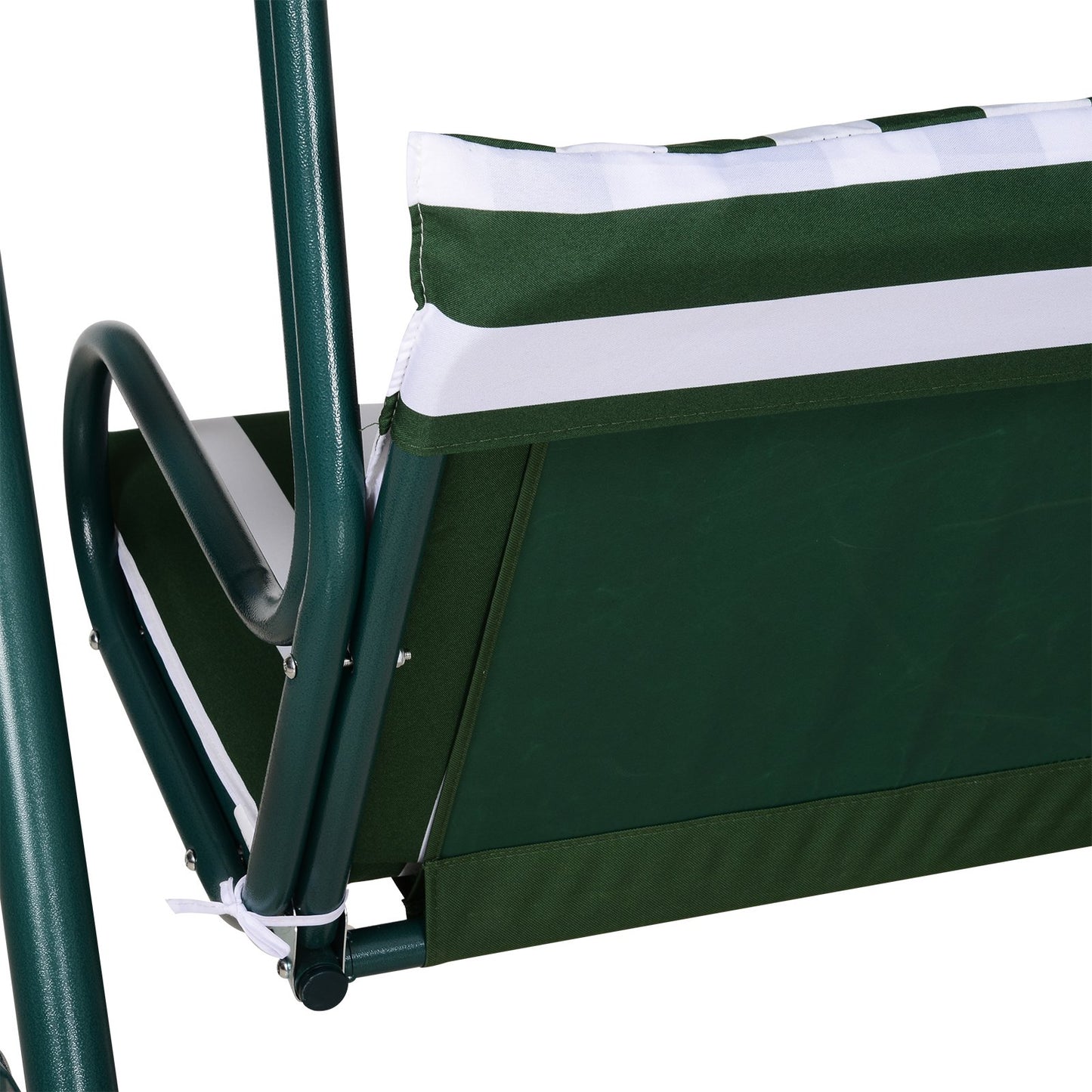Outsunny Steel 3-Seater Garden Swing Chair w/ Canopy Green