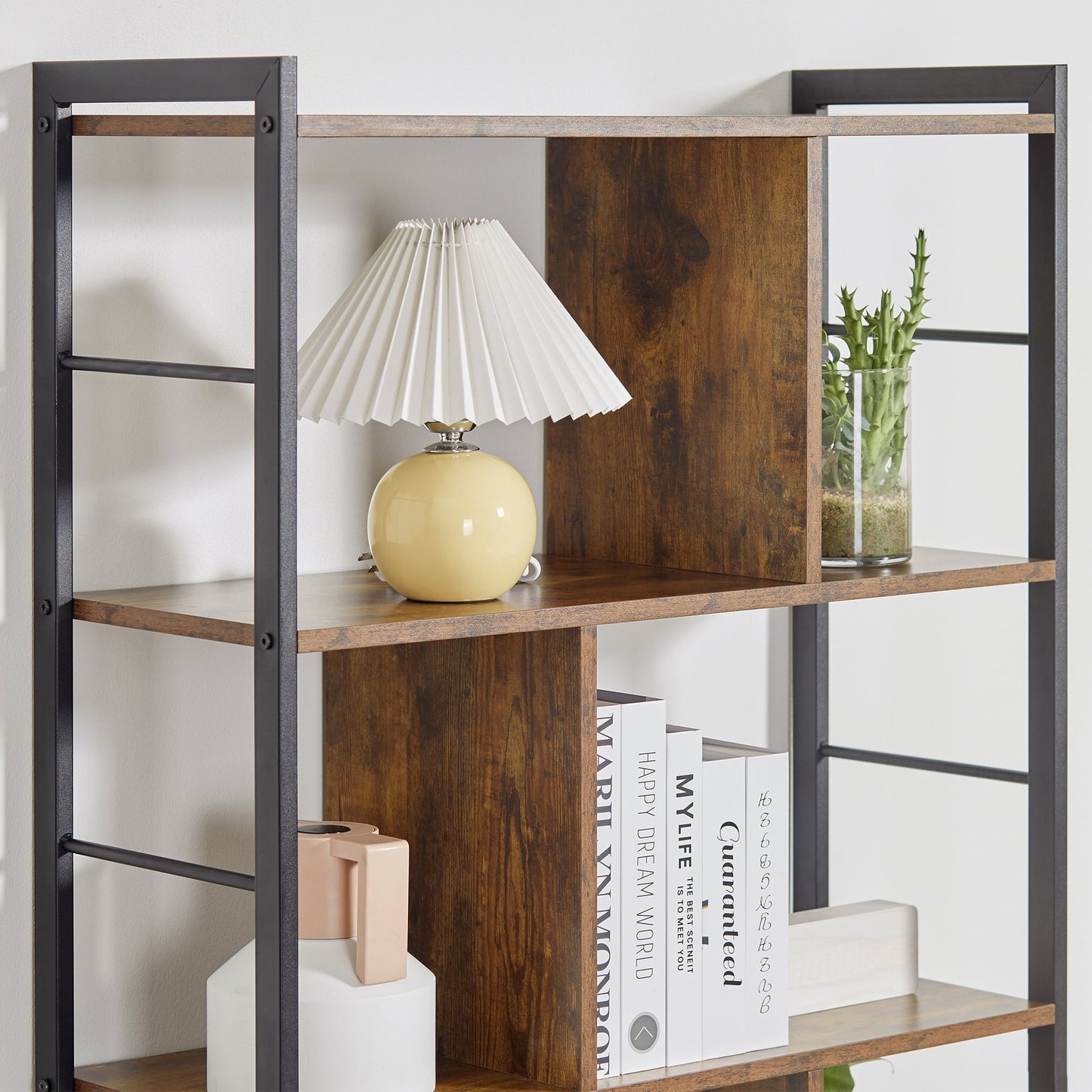HOMCOM Storage Shelf Bookcase Closet Floor Standing Metal Frame Display Rack