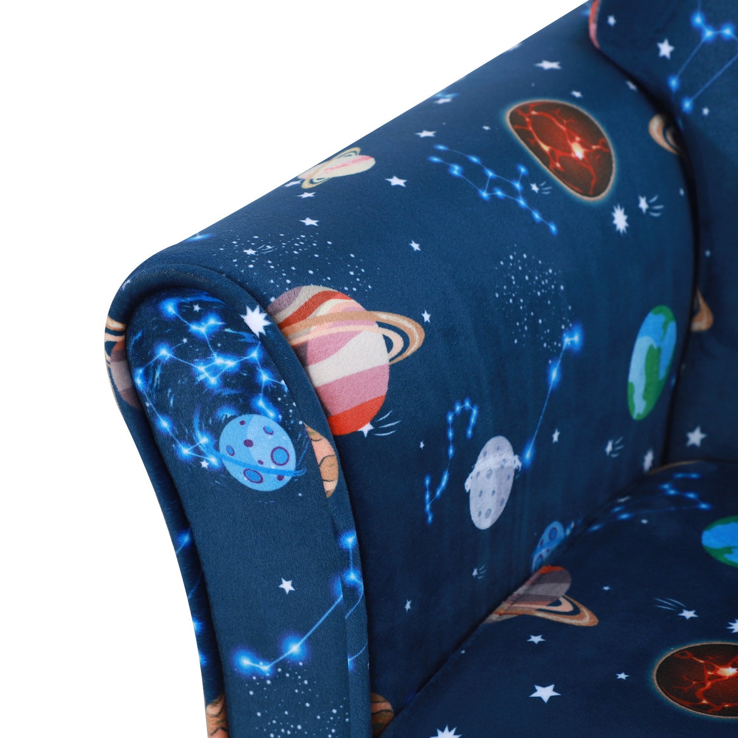 HOMCOM Kids Polyester Upholstered Outer-Space Armchair