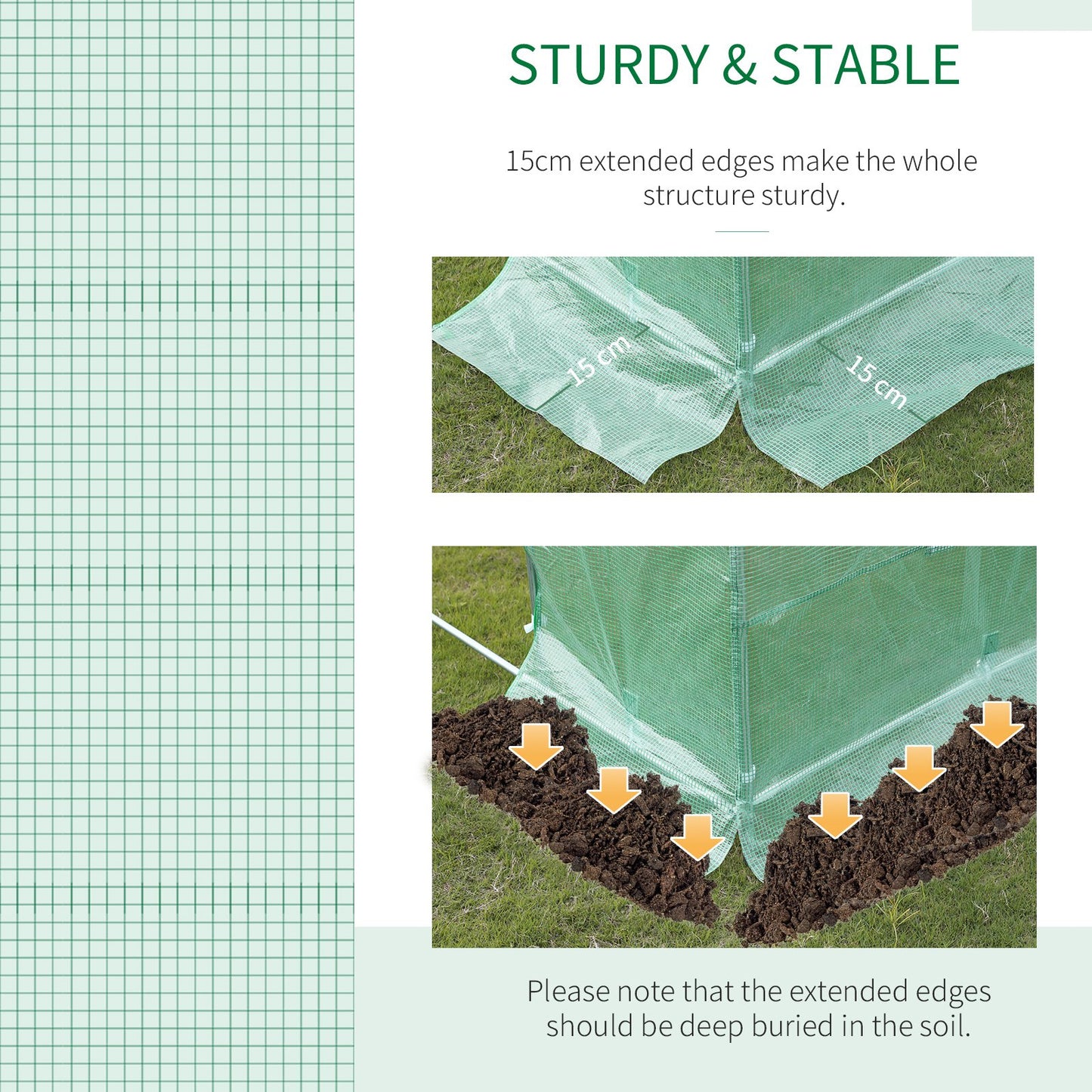 Outsunny 20x10ft Greenhouse Replacement Cover for Tunnel Walk-in Greenhouse w/ Windows Door