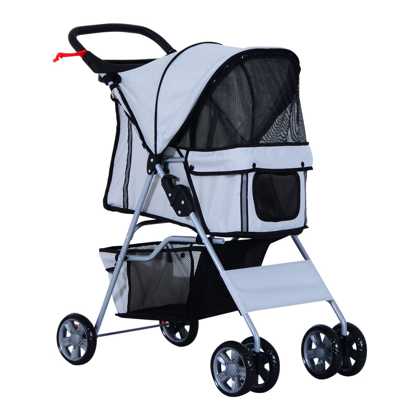 PawHut Dogs 600D Oxford Cloth Pram Grey - Suitable for Small Pets