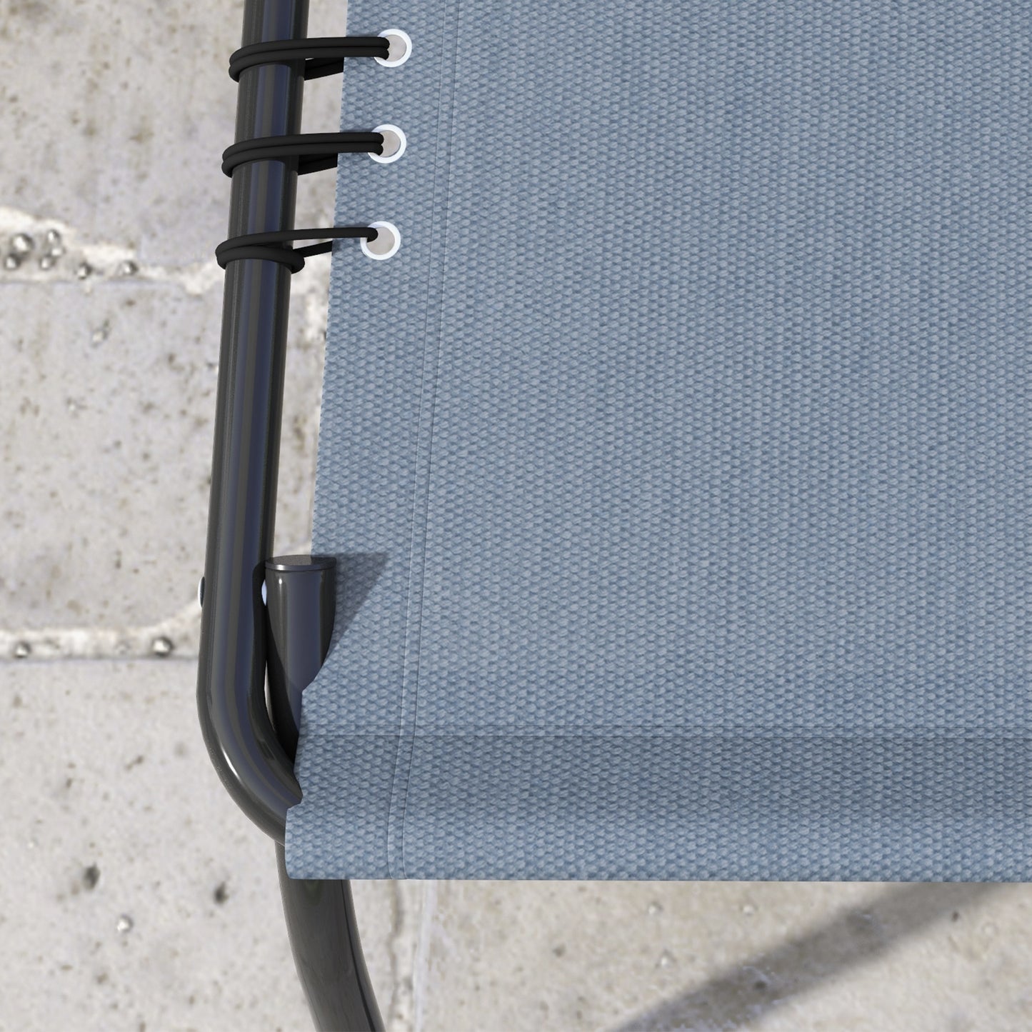 Outsunny 2 Pcs Folding Sun Lounger Beach Chaise Chair Garden Cot Camping Recliner with 4 Position Adjustable Grey