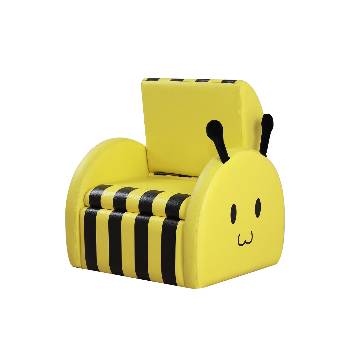 HOMCOM Kids PVC Upholstered Bumble Bee Armchair Yellow/Black