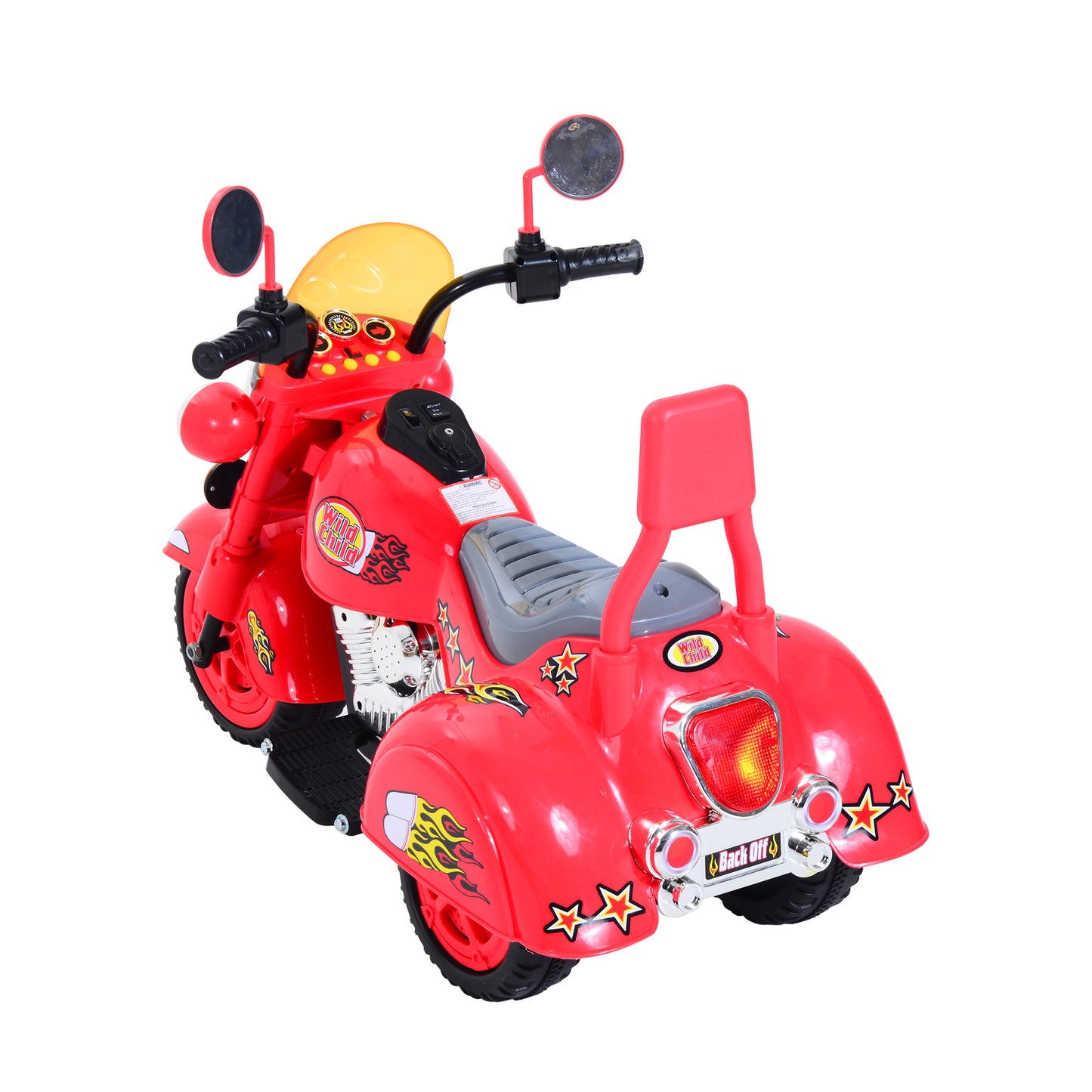 HOMCOM Kids Ride On Kids Electric Motorcycle, 6V-Red