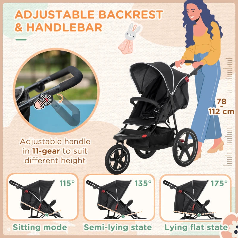 3 wheel compact store stroller