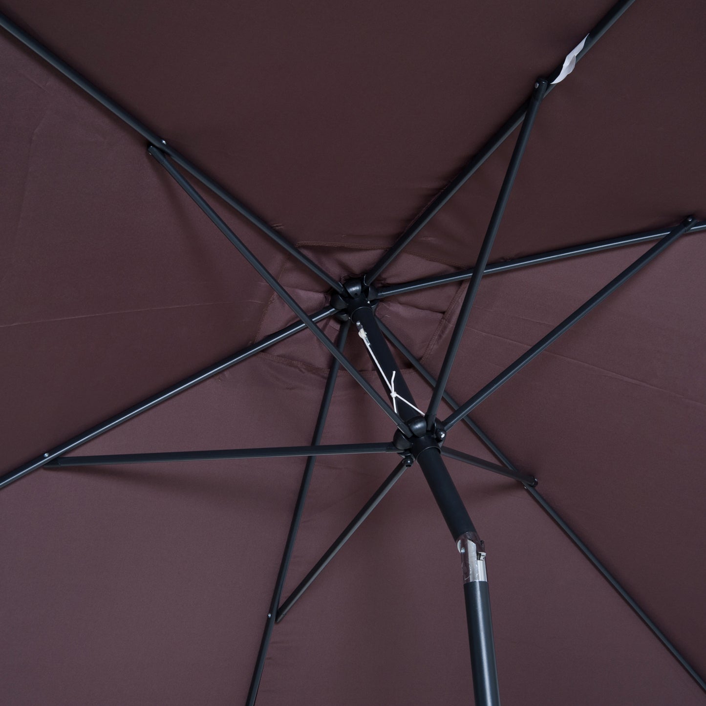 Outsunny Patio Umbrella Parasol W/ Tilt Crank-Brown