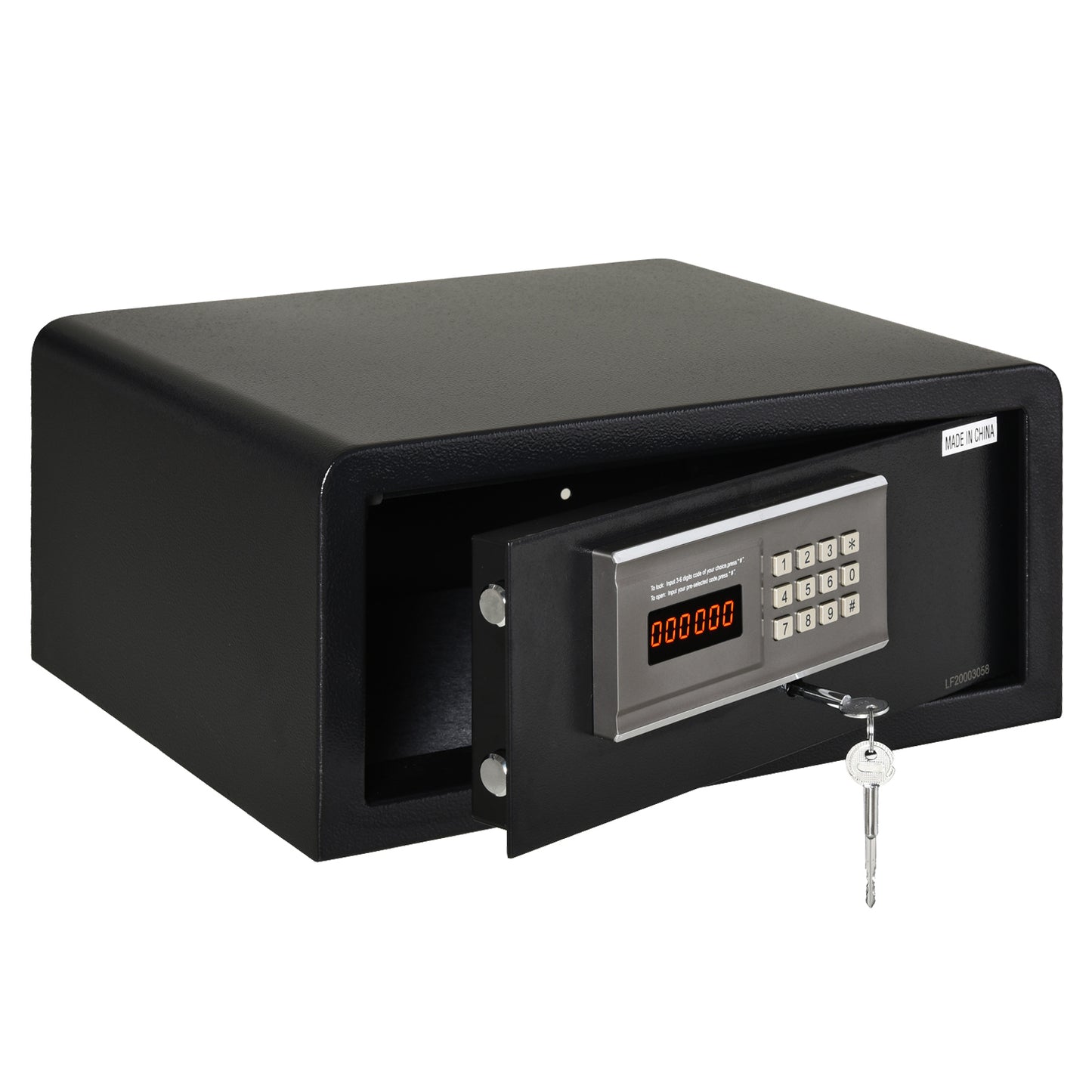 HOMCOM Steel LED Electronic Safe Black