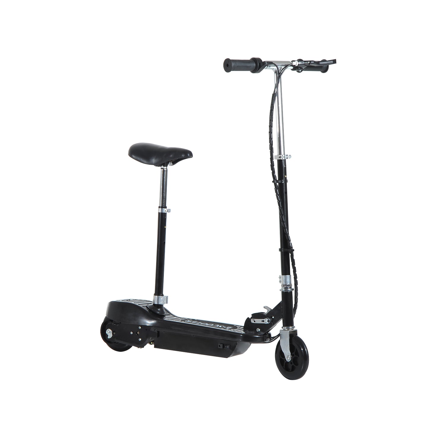 HOMCOM Motorized Electric Scooter, Rechargeable Battery-Black