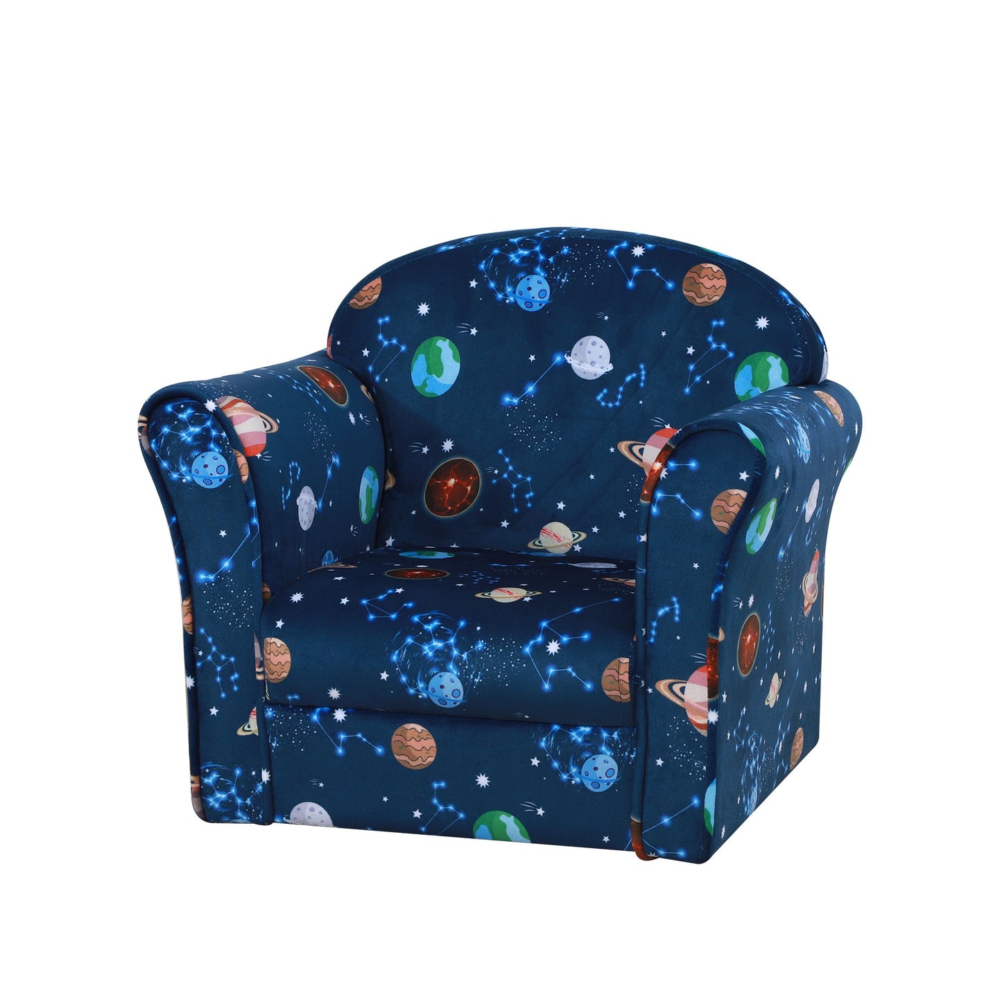 HOMCOM Kids Polyester Upholstered Outer-Space Armchair