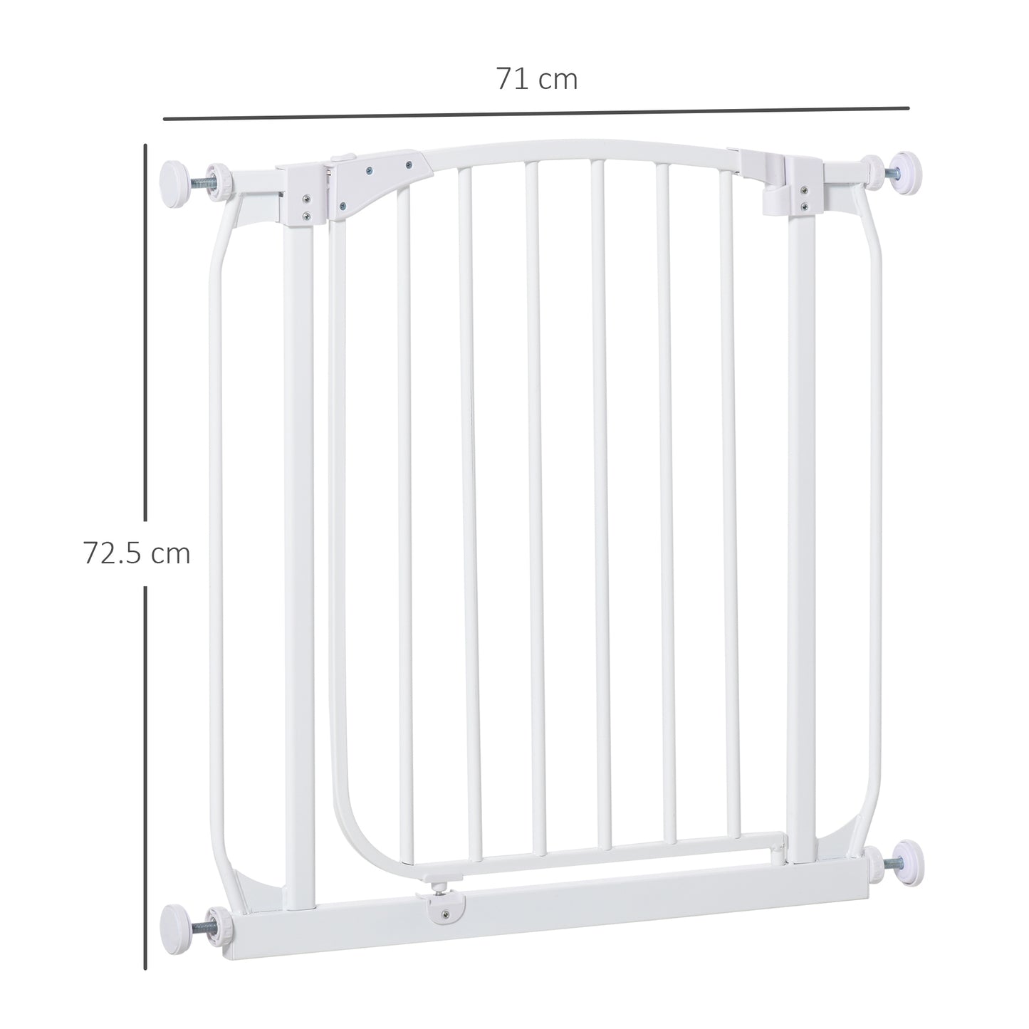 HOMCOM Baby Safety Gate Stair Kid Pressure Fit Divider Home with Adjus ...