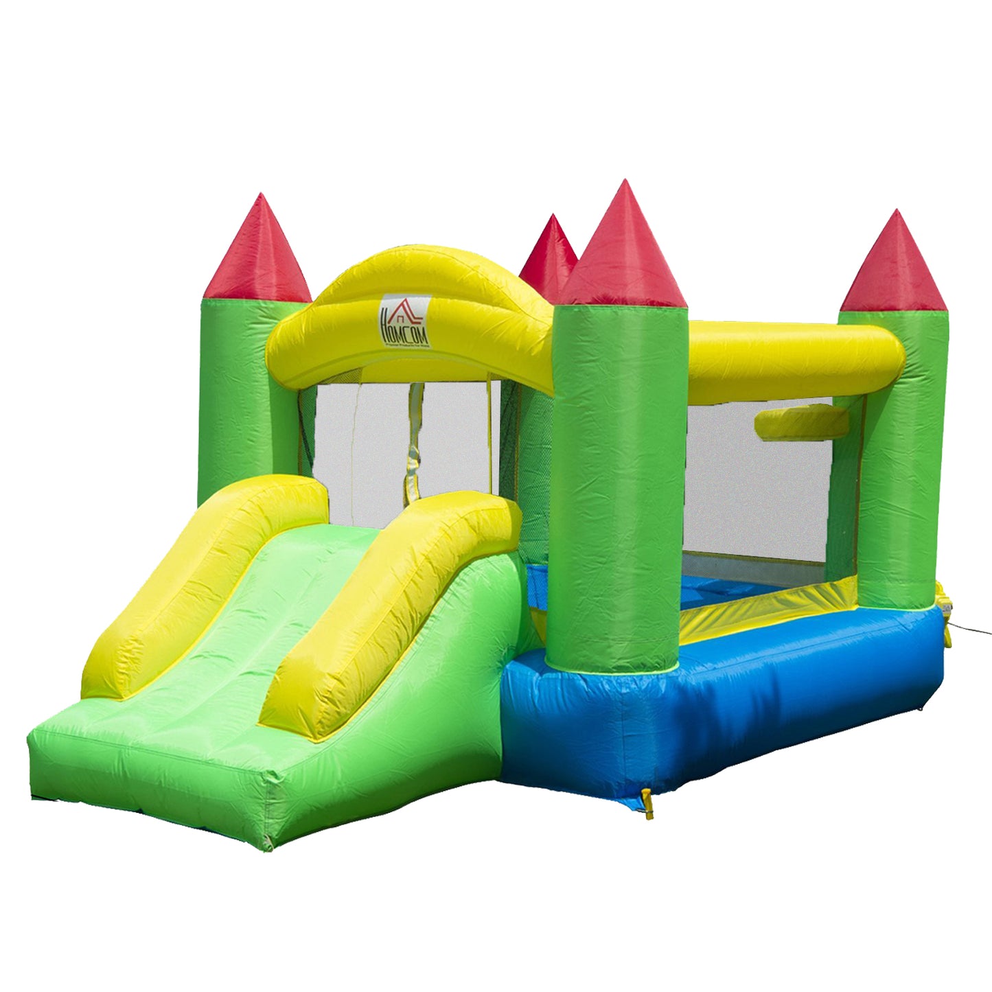 HOMCOM Nylon Inflatable Bouncy Castle Multi-Colour