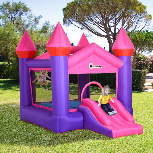 Outsunny Bounce Castle Inflatable Trampoline Slide for Kids w/ inflator 3.5 x 2.5 x 2.7m