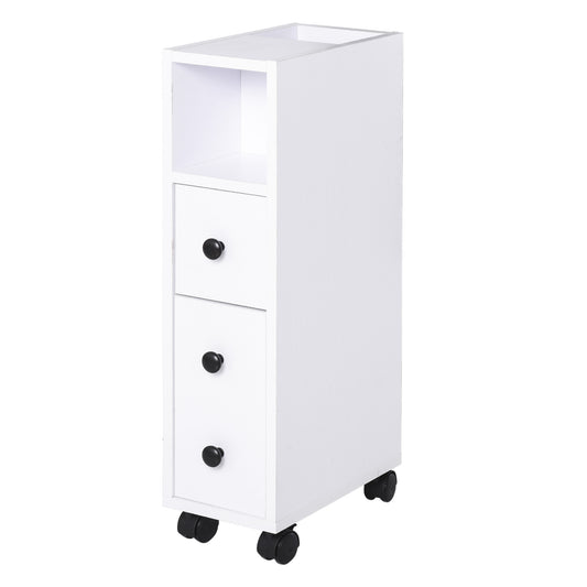 kleankin Particle Board Compact Bathroom Drawers White