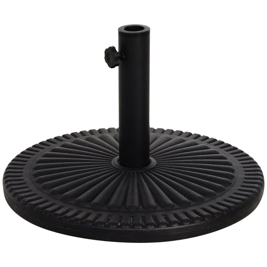 Outsunny Cement Outdoor Garden Round Parasol Base Black