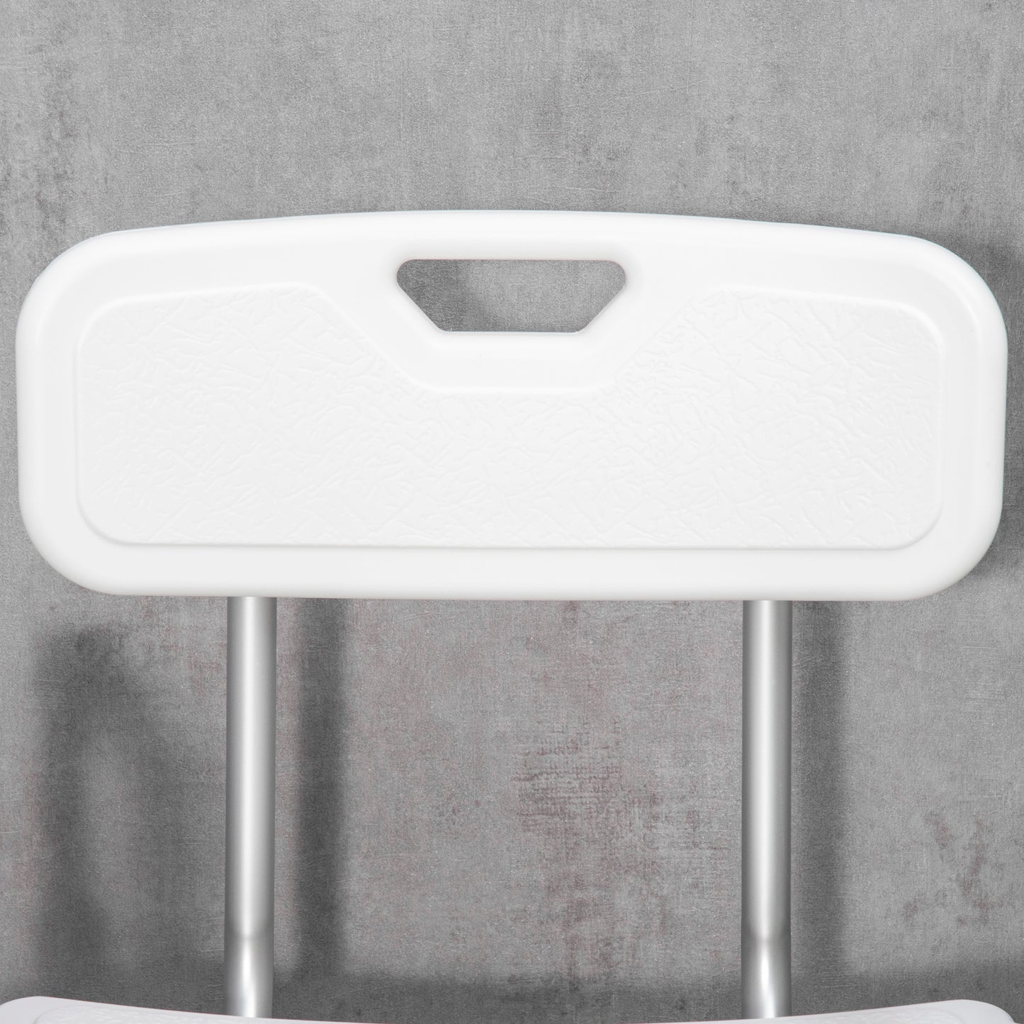 HOMCOM Shower Chair for the Elderly and Disabled, Height Adjustable Shower Stool  White