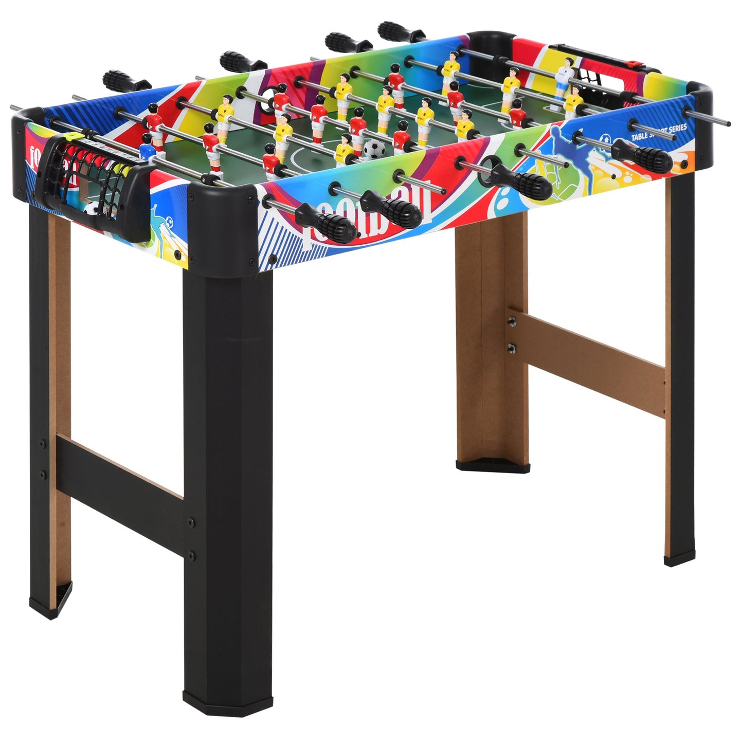 HOMCOM 2.8ft Indoor MDF Football Table Multi-Colour