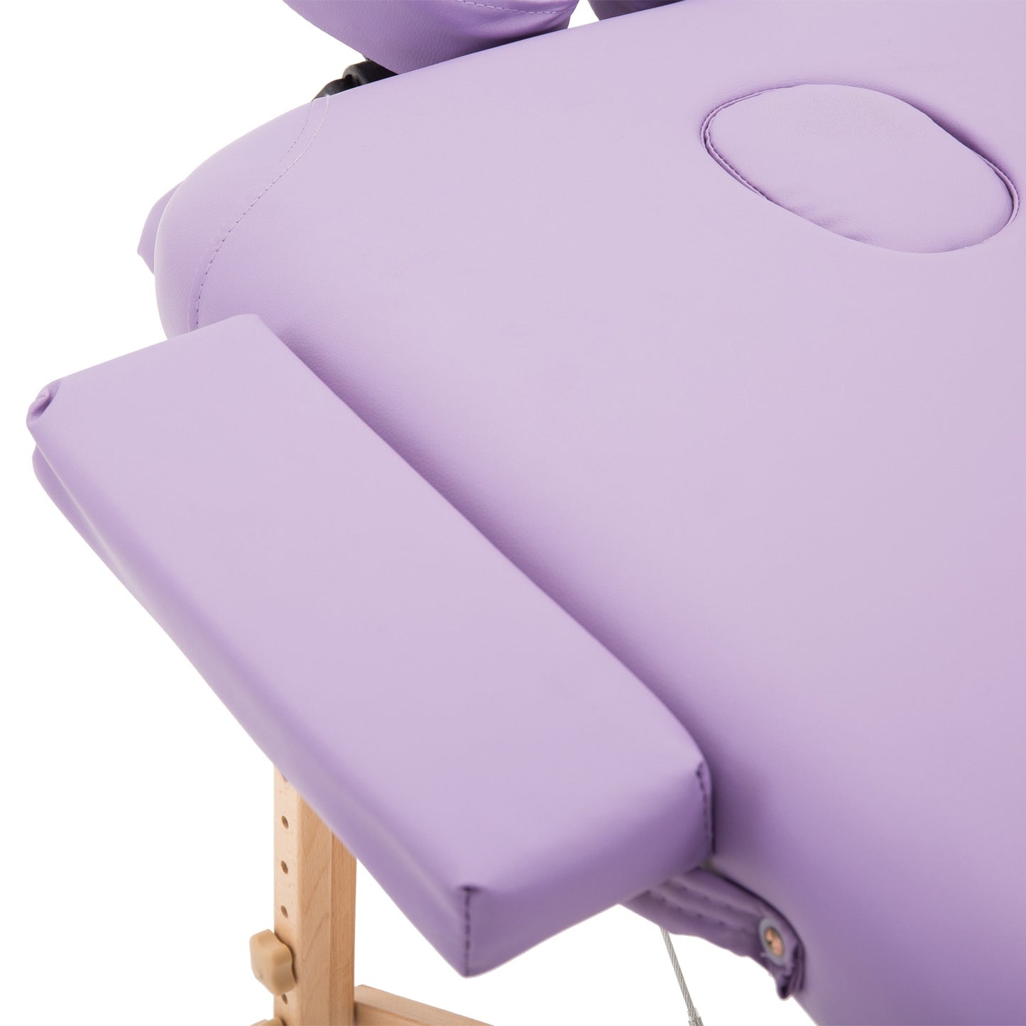 HOMCOM Portable Folding Massage Table, 2 Sections-Purple