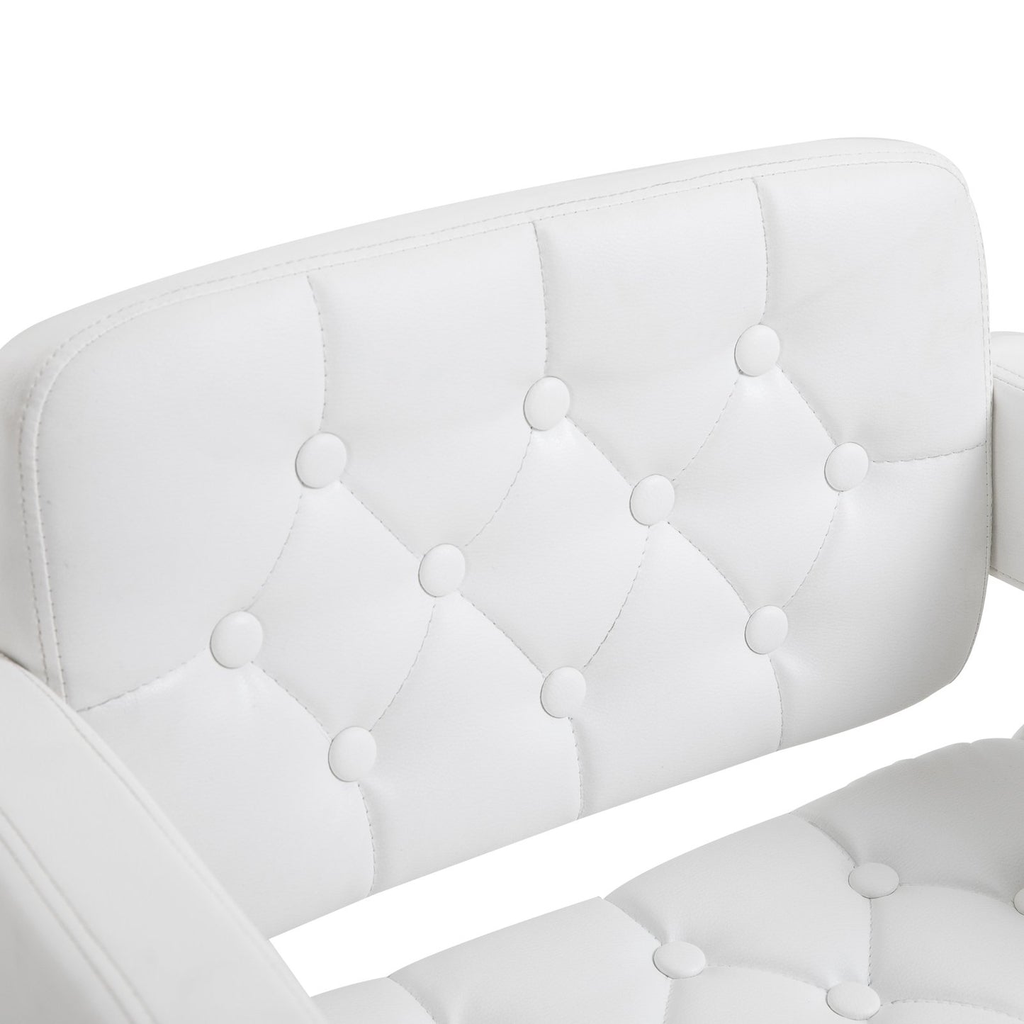HOMCOM PU Leather Kitchen Bar Stools Swivel Bar Chairs W/Chrome Metal Base - White
