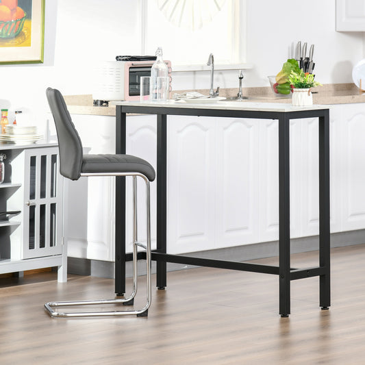 HOMCOM Bar Table Breakfast Dining Table Coffee Table with Adjustable Footpads