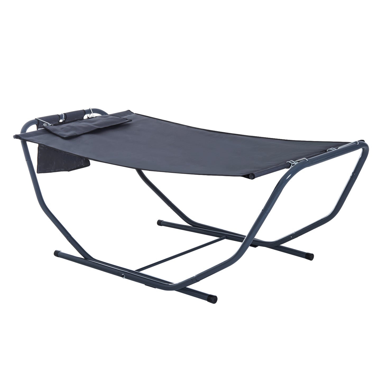 Outsunny Hammock Sun Lounger, 227Lx94Wx69H cm-Grey