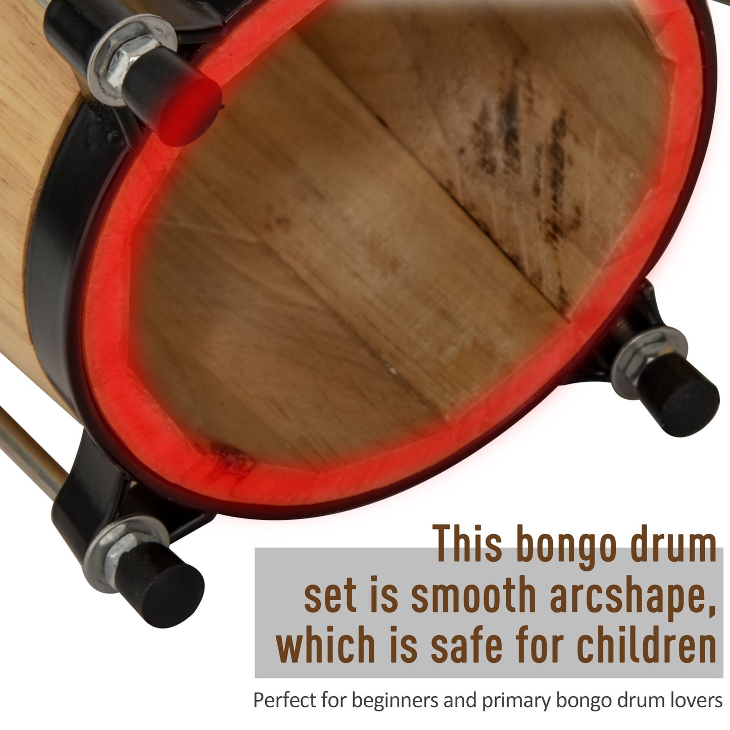 Sheepskin Bongo Drums w/ Tuning Wrench mhstar.co.uk