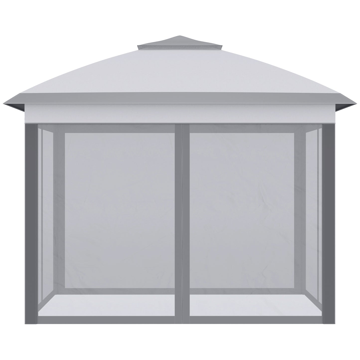 Outsunny 3.3m x 3.3m Pop-Up Gazebo, with Adjustable Frame - Grey