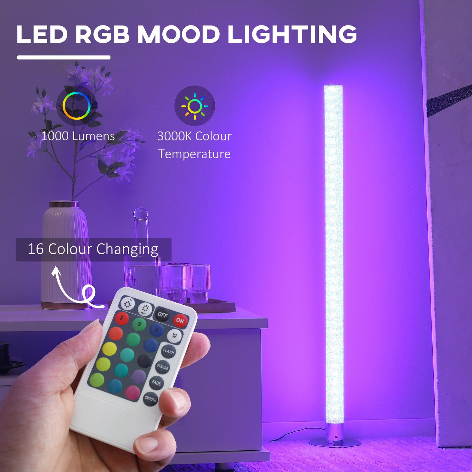 Multi Function Colour Change LED Minimalist Corner Lamp