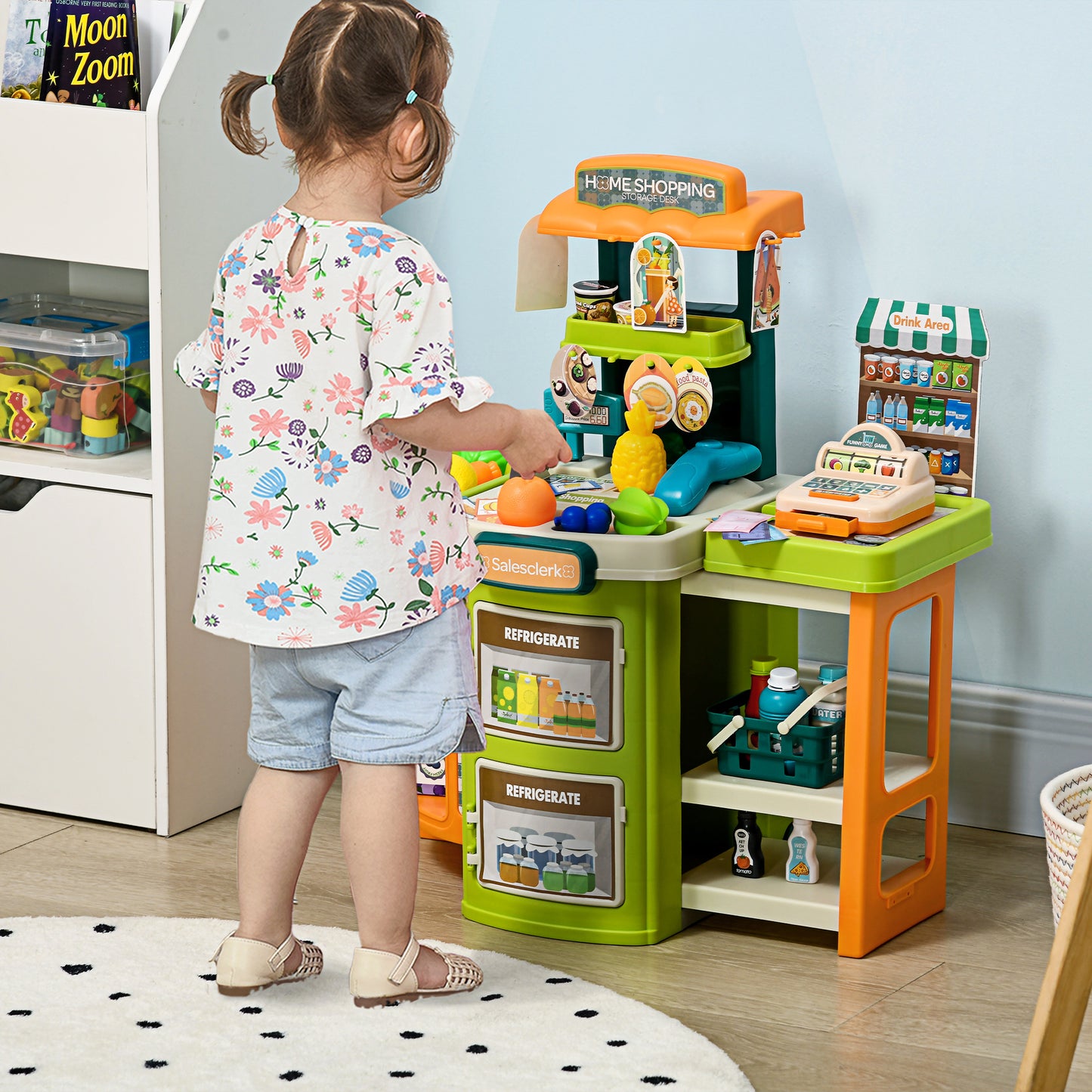 Children's play shop sales with till